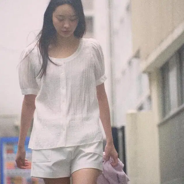 타낫 T/T Lace chiffon blouse (white)