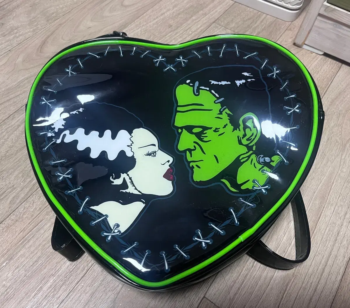 Rocklevel Frankenstein Anamel Heart Backpack