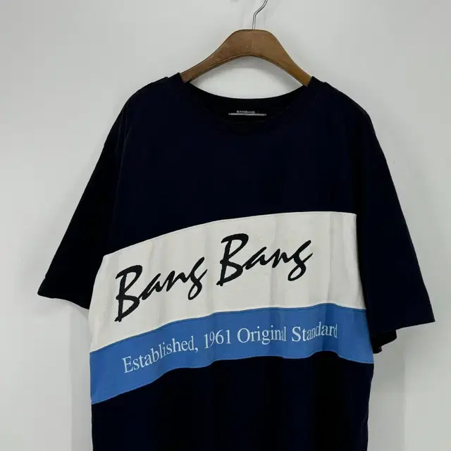 뱅뱅 프린팅 반팔 티셔츠 (105 size / NAVY)