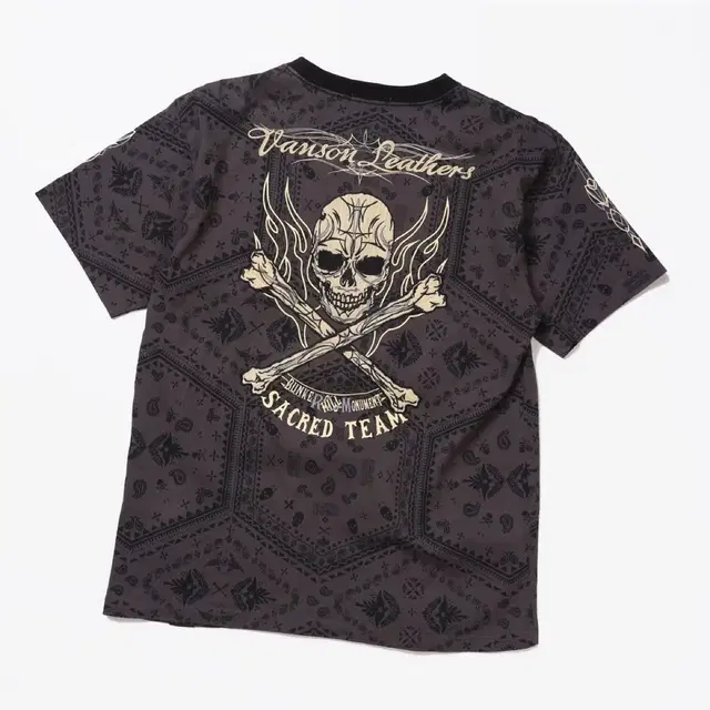 vanson Paisley Pattern T-shirt