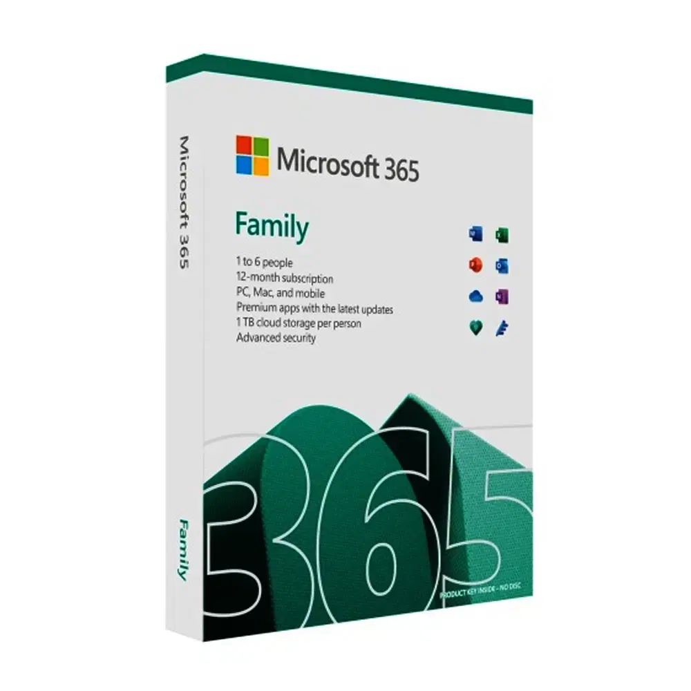 Genuine Microsoft 365 Family 1-year subscription Office