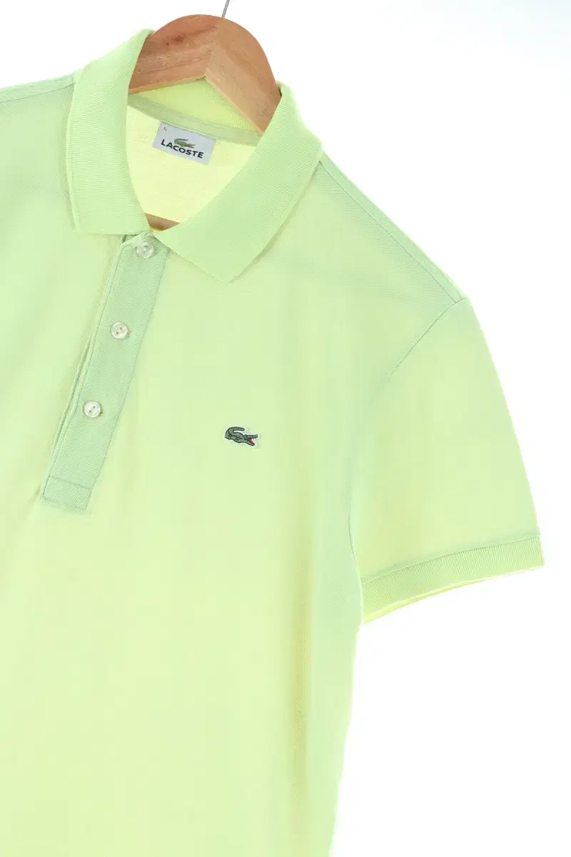 (XL) Lacoste Short Sleeve kara T-shirt Fluorescent Green Old School Limited Edition-DE1B