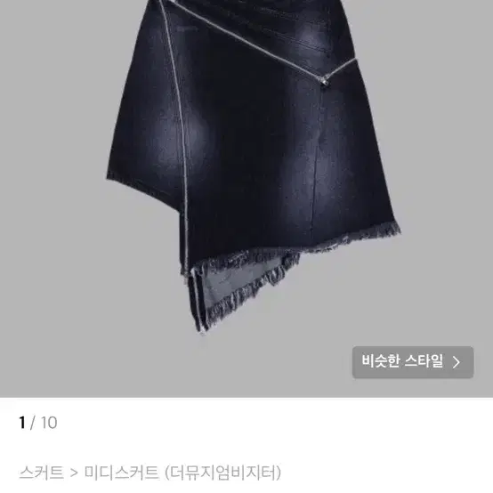 50%할인 새상품 더뮤지엄비지터 미디스커트 흑청 s사이즈