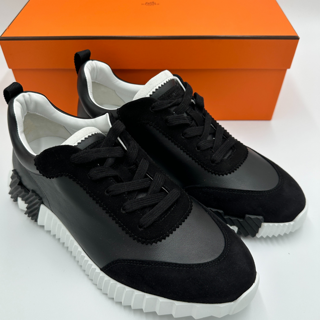 [New arrivals] Hermès Bouncing Sneakers in Calfskin Suede Goatskin & Noir