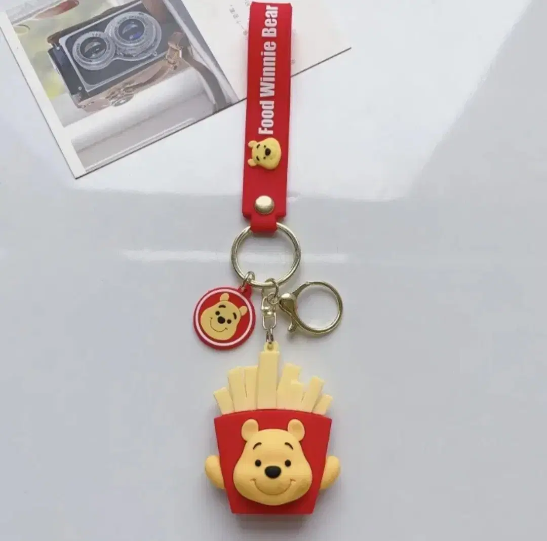 New Disney Pooh French Fries Strap Keyring