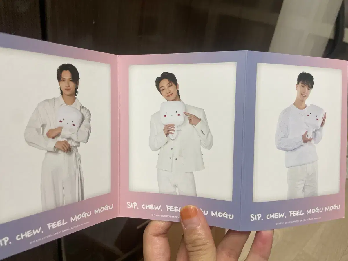 mogumogu seventeen photocard buncheol (jun,diet,dino)