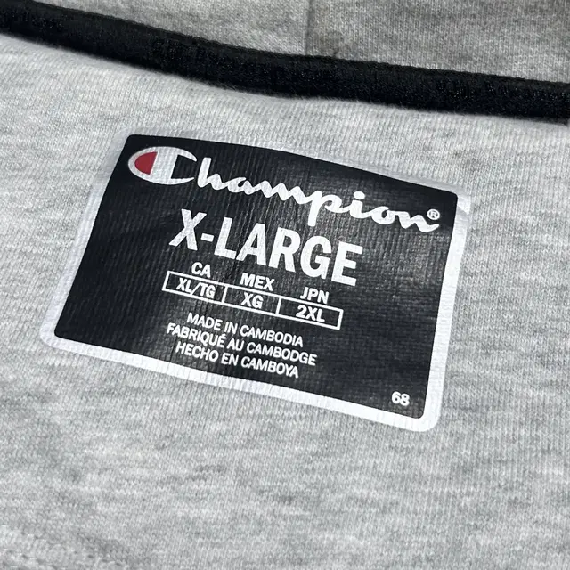 [ 2XL ] Champion 챔피온 헤비 그레이 후드집업 자켓