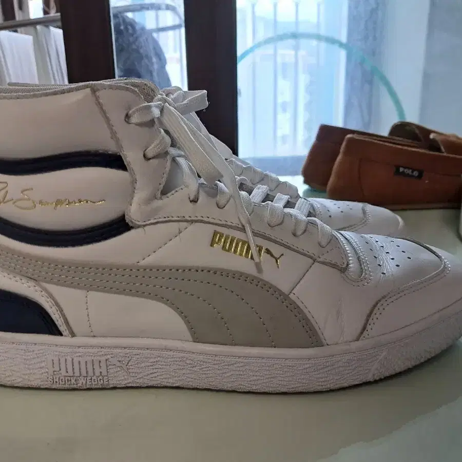 puma 랄프샘슨 미드남성농구화 화이트블루280신발운동화스니커즈