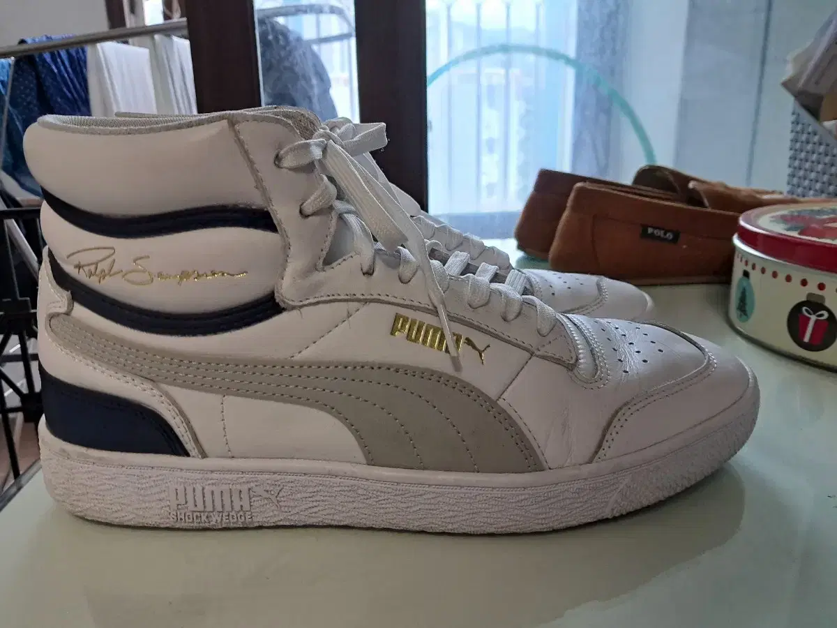 puma 랄프샘슨 미드남성농구화 화이트블루280신발운동화스니커즈