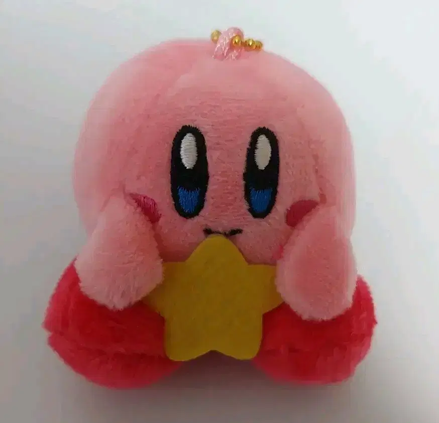 (Genuine - Unused) Japan Gacha Star's Kirby Sitting Sister Character doll Mascot Keyring