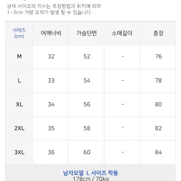 (새상품)화이트 남성 민소매 3XL