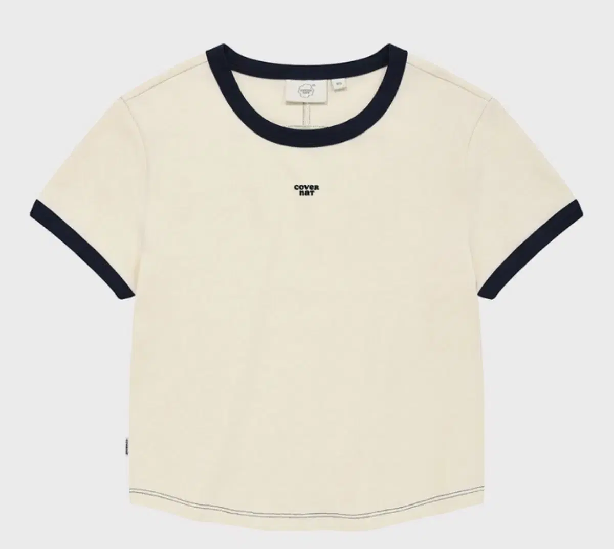 [COVERNAT]COVERNAT Women's Baby Ringer T-Shirt - Ivory (M)