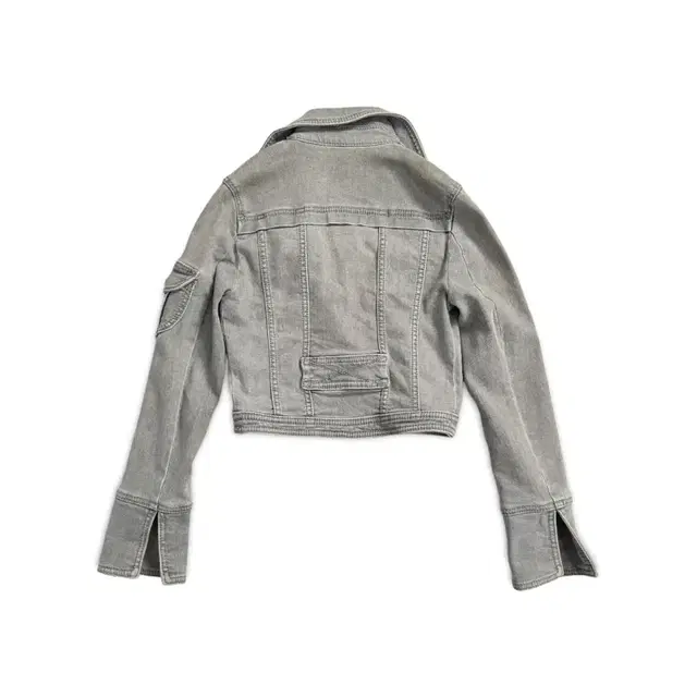 vintage stonewashed cropped denim jacket