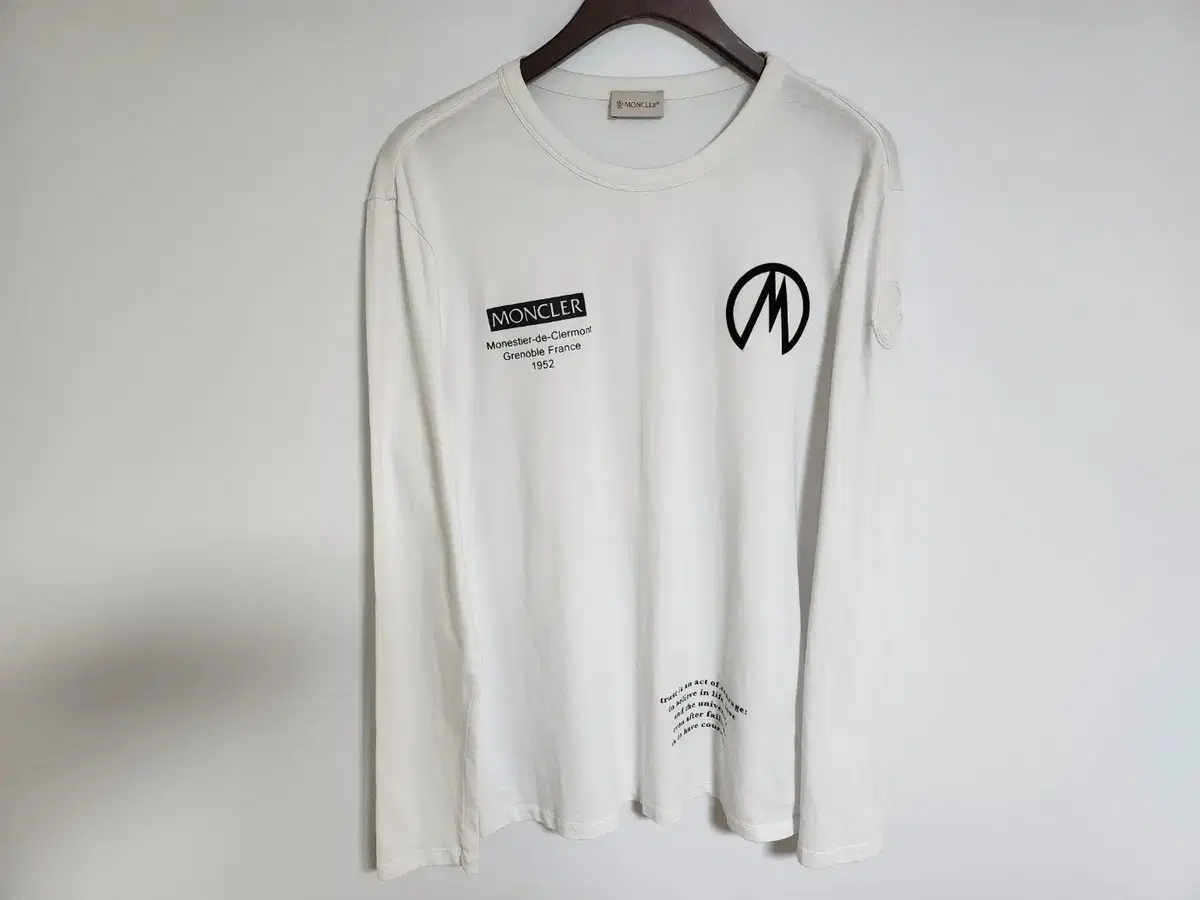 [L] Moncler Big Logo Waffen Long Sleeve T-shirt F20918D70710