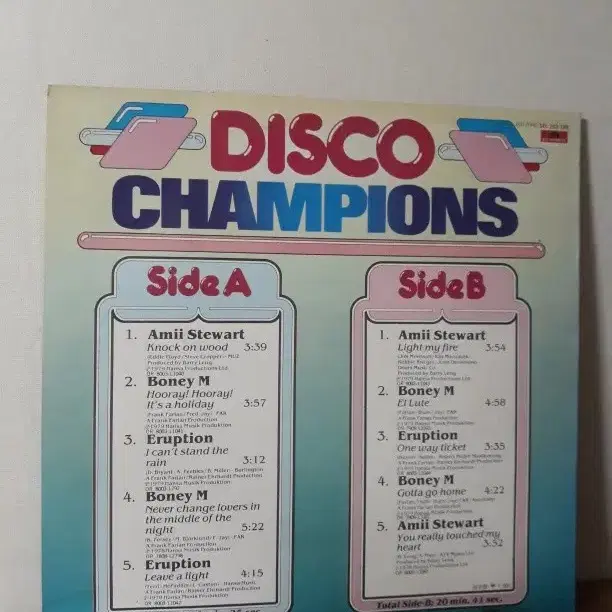 Eruption 보니엠 Disco Champions 팝엘피 댄스뮤직 성음