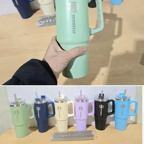 스타벅스 핸들 텀블러 대용량 몬스터 900ml