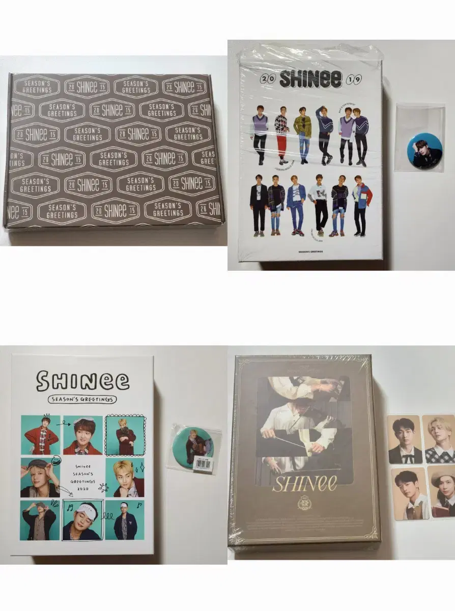 SHINee 2015, 2019, 2020, 2022 season's greetings (merchandise photocard)