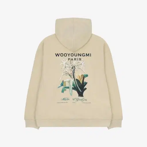 [48]wooyoung 미 23ss flower hoodie ivory 48 new