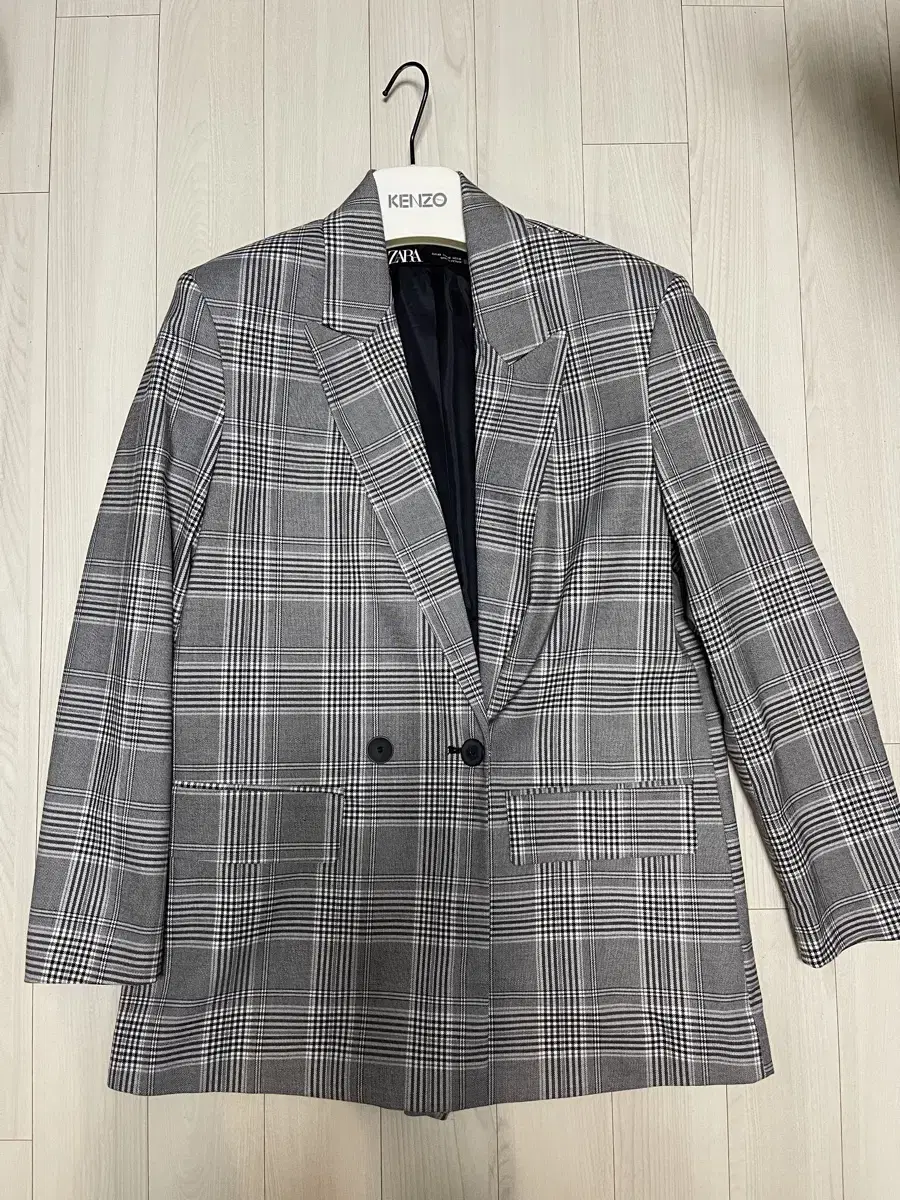 Zara check jacket XS