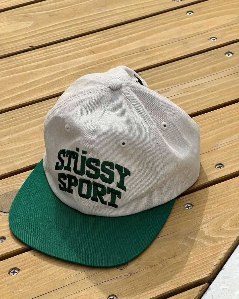 stussy 스투시 스포츠캡 네추럴 그린