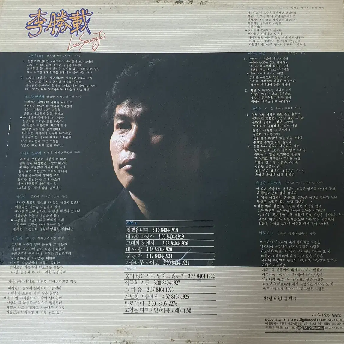 1984년 이승재 lp