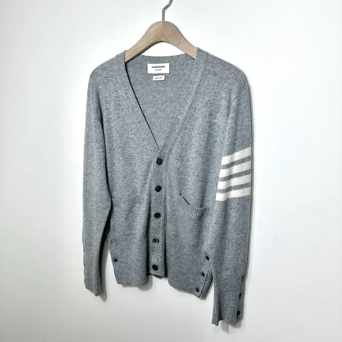 Thom Browne Diagonal Arms Cashmere Cardigan