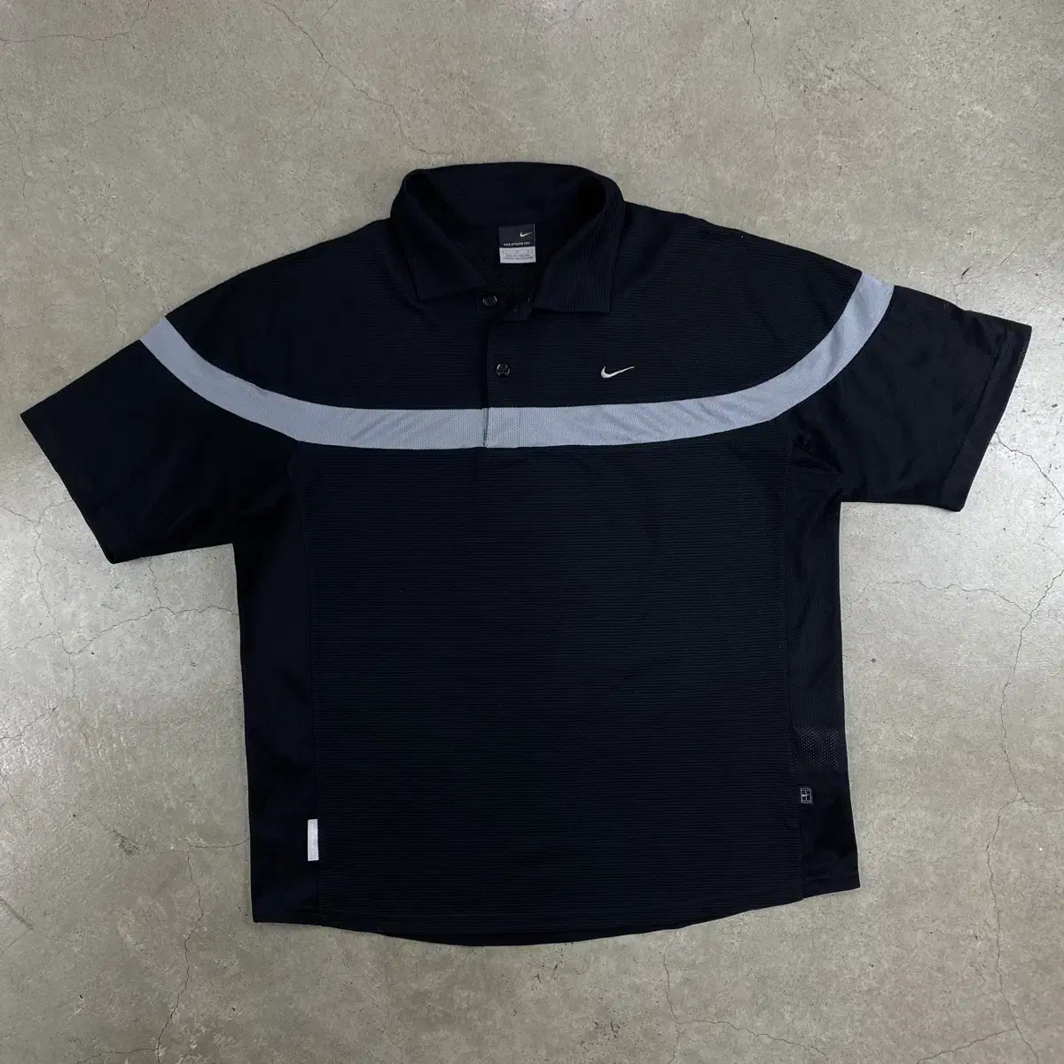 Nike Logo Black Mesh Short Sleeve Karati