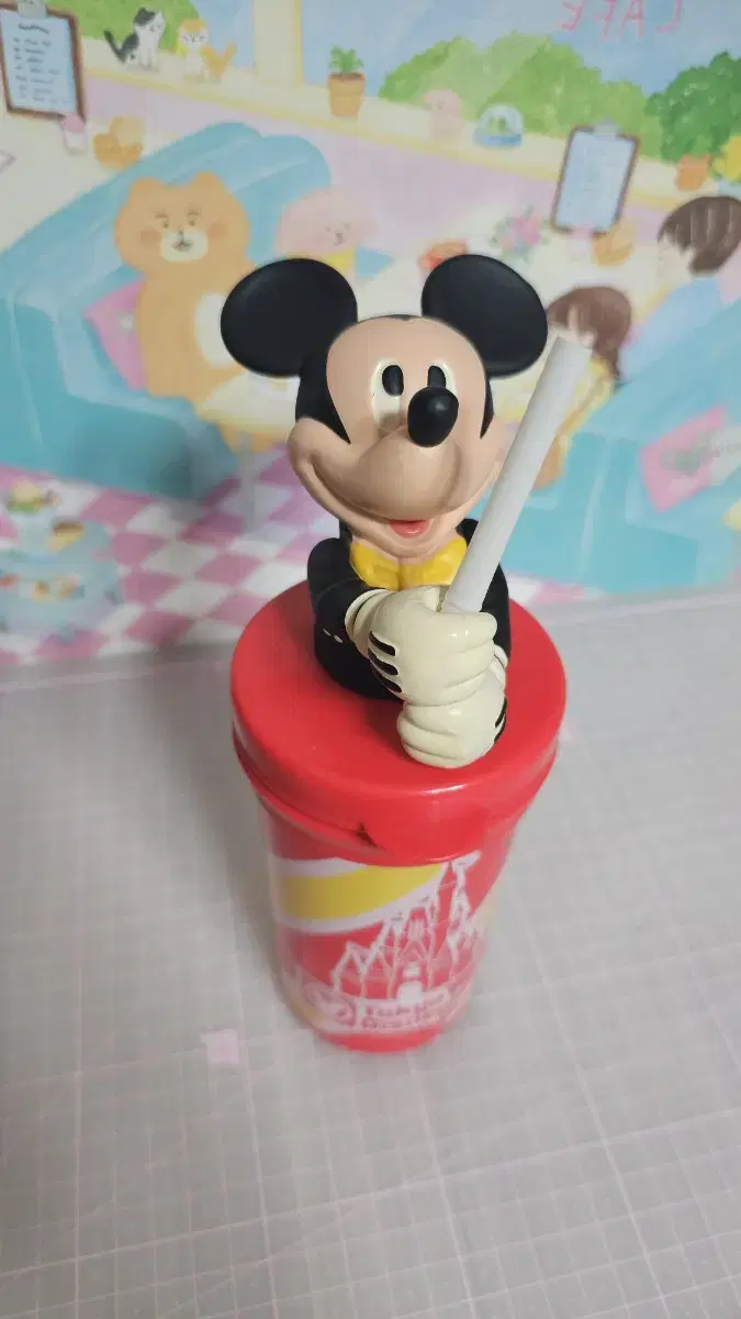 Mickey Mouse Vintage Straw Cups