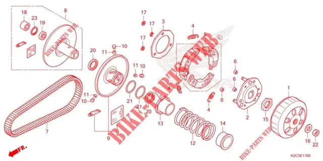 21년식이후 혼다 순정 비전110 구동계  무브볼 앗세이