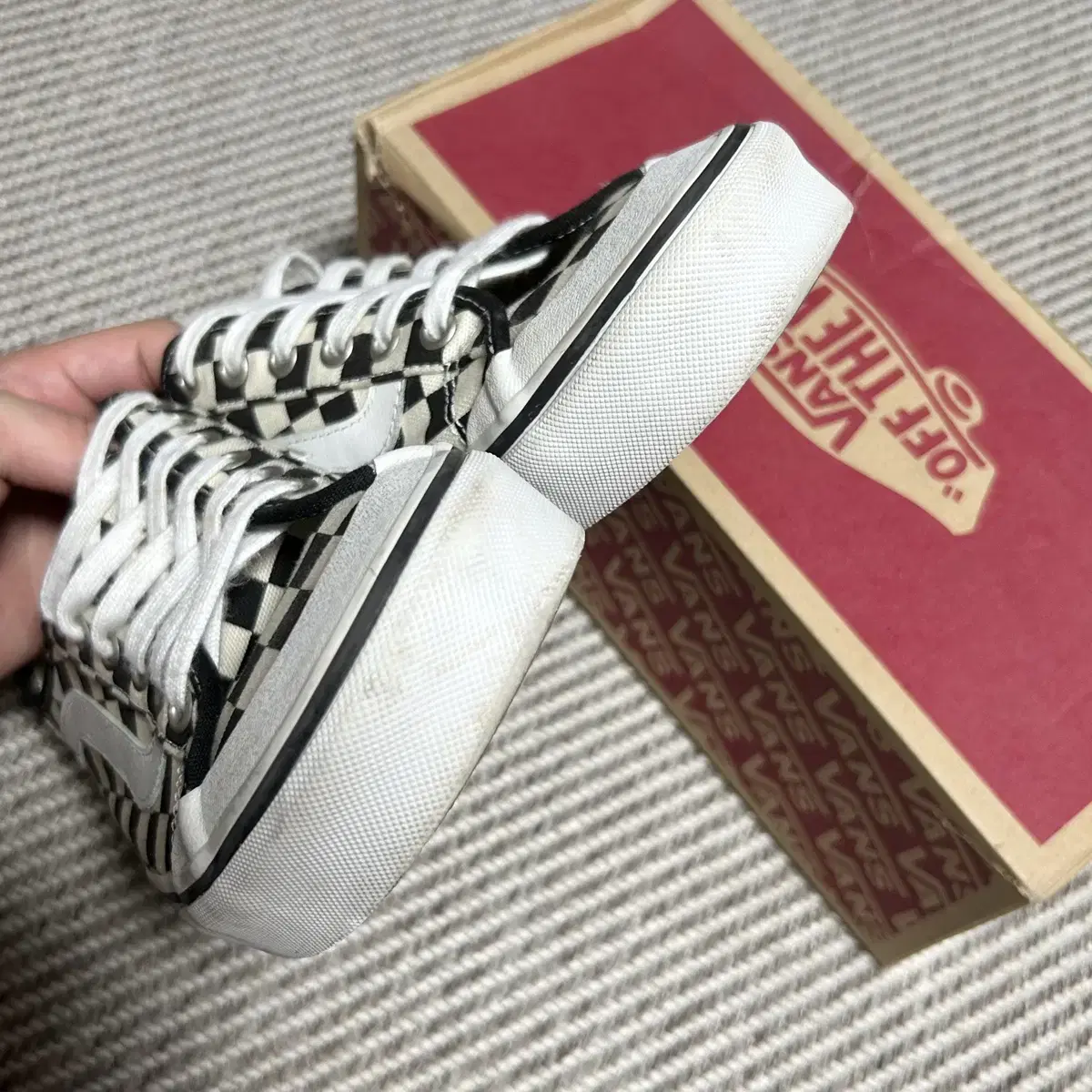 [ 270mm ] Vans 반스 체커보드 블랙볼 스니커즈