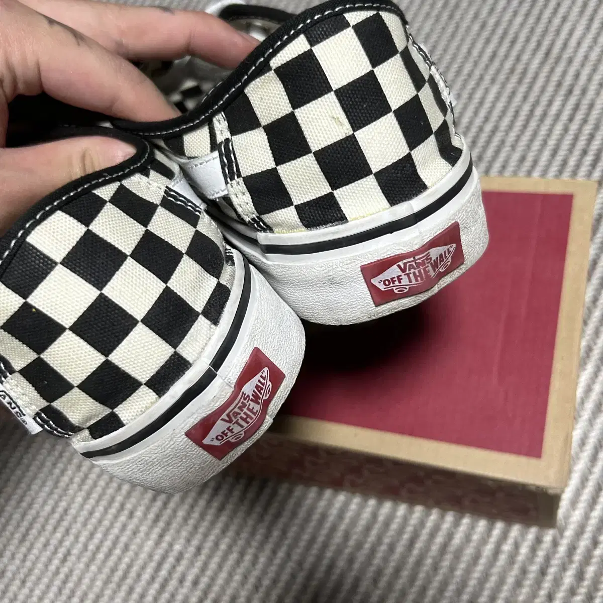 [ 270mm ] Vans 반스 체커보드 블랙볼 스니커즈