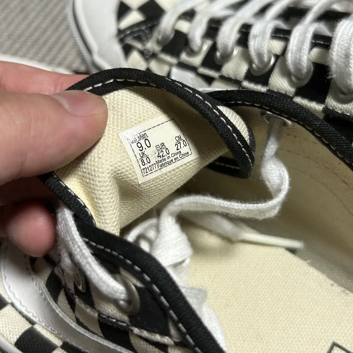 [ 270mm ] Vans 반스 체커보드 블랙볼 스니커즈