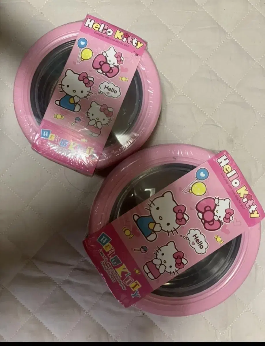 키티 도시락통 2개