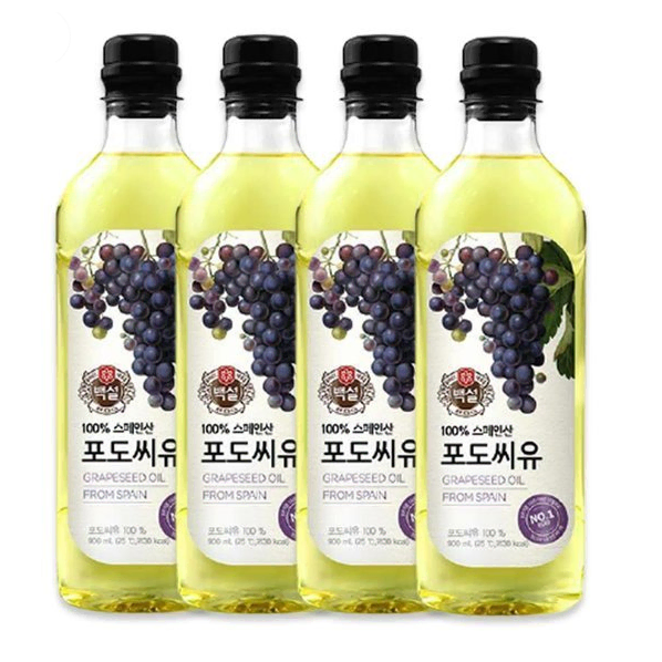 무료배송-백설 포도씨유 900ml 4개 식용유