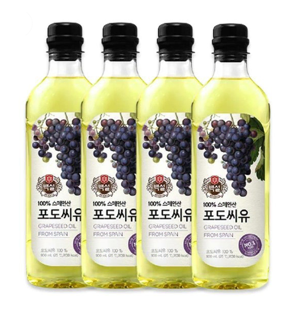 무료배송-백설 포도씨유 900ml 4개 식용유