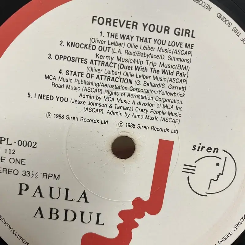 PAULA ABDUL  LP / AA2932