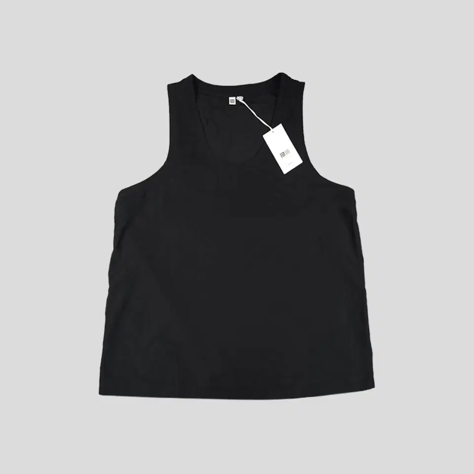 Uniqlo U Black layered rayon-blend U-neck sleeveless sleeveless nasi New