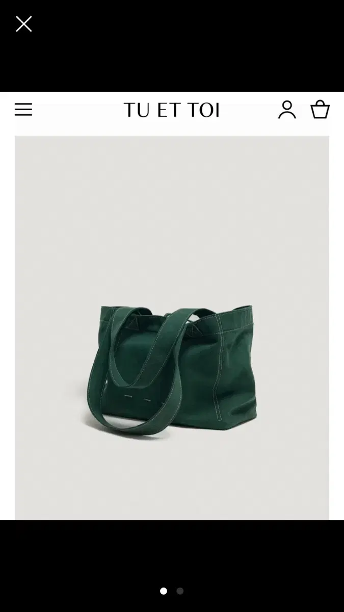 투에투아 VINTAGE CANVAS BAG - GREEN