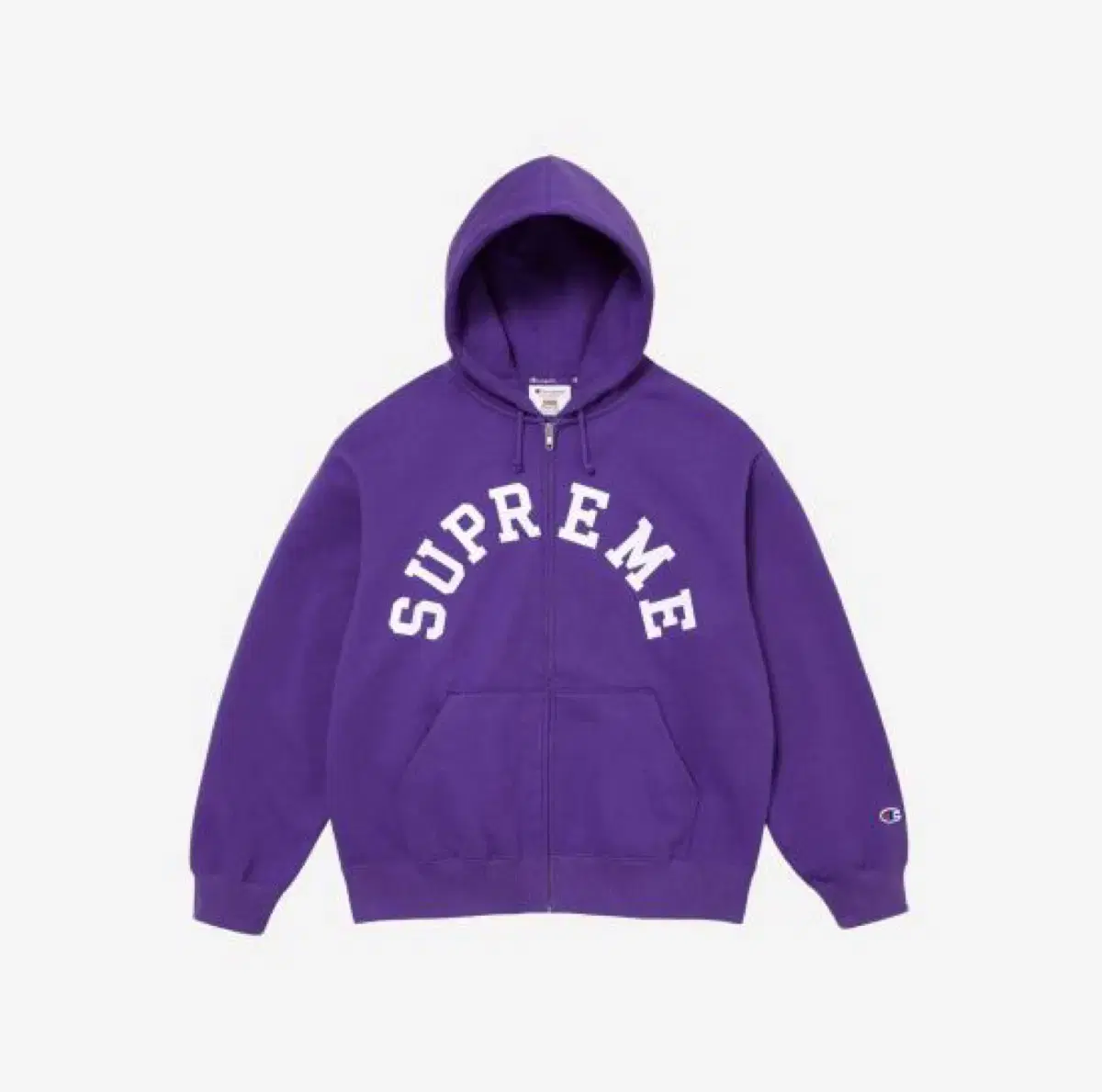 Supreme XChampion Zip Up Hooded Sweatshirt Purple