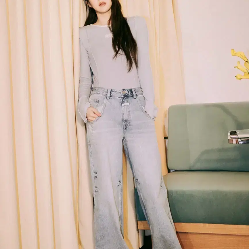 마리떼 W LOW RISE DENIM PANTS light blue