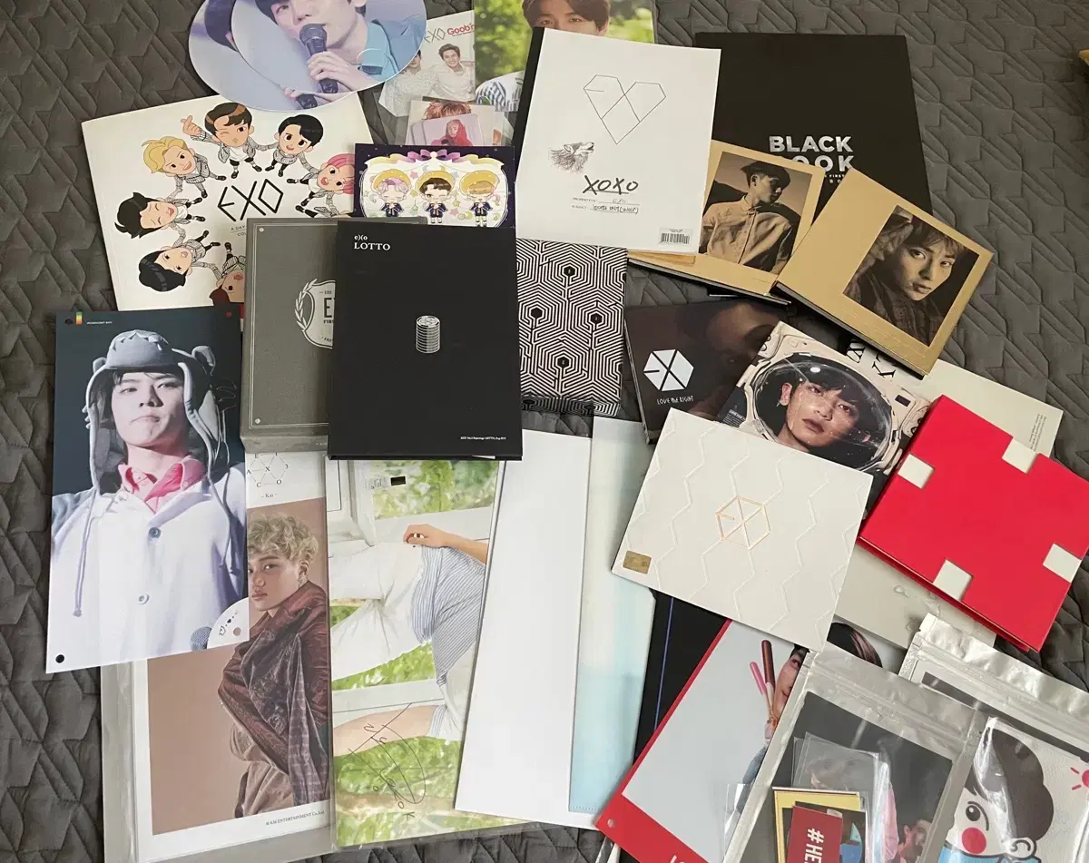 엑소 굿즈 앨범, 컬러링북, 공식굿즈, DVD, 홈마굿즈 등