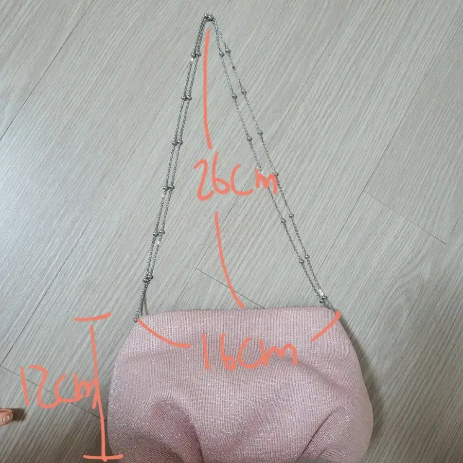 124u 메탈 미니백 핑크