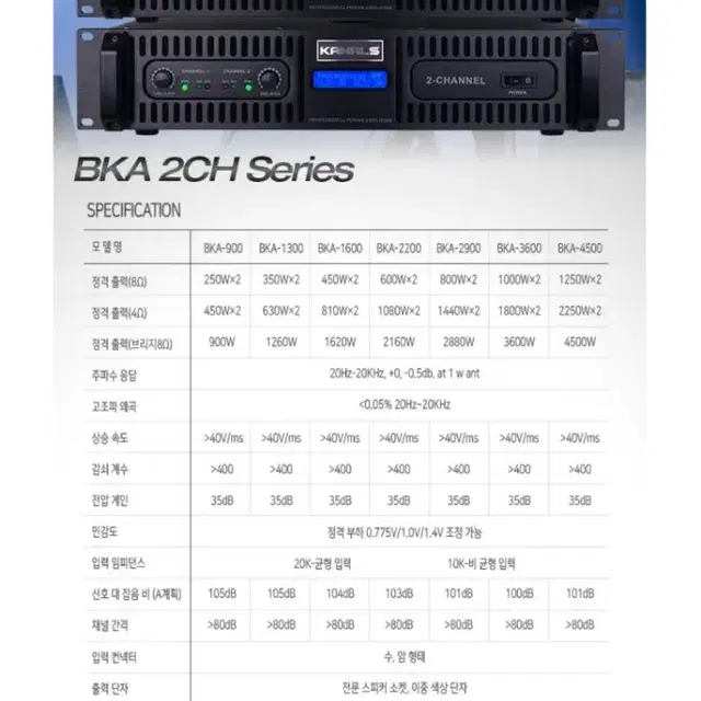 파워앰프/카날스 /BKA-2900 /1440w+1440w