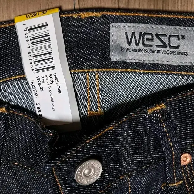 wesc 청바지 28x32 새상품