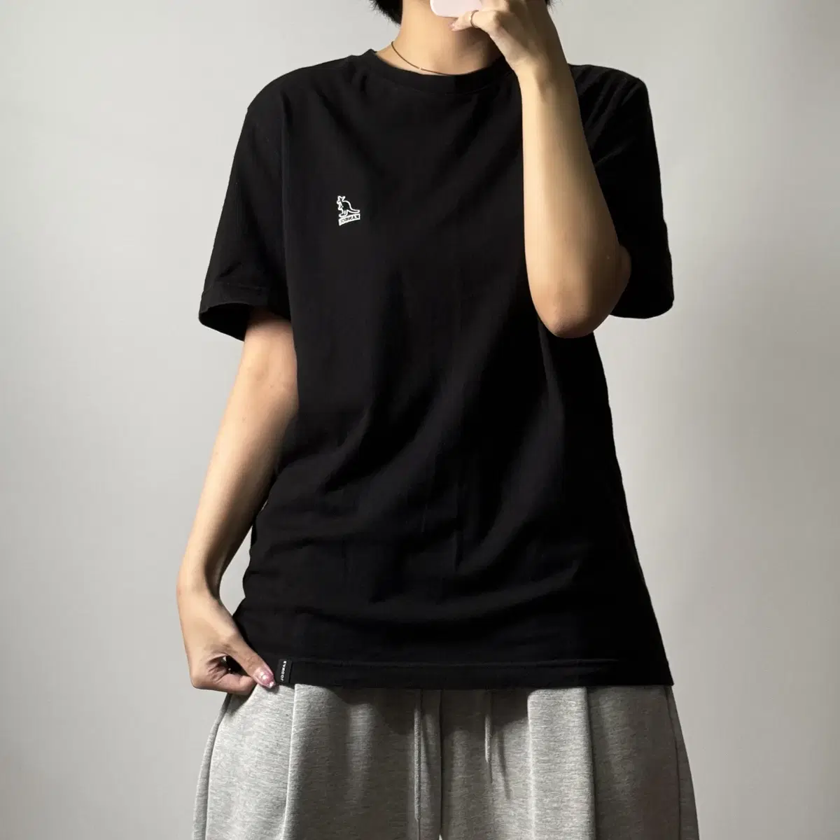 Kangol Logo Vahn Short Sleeve Tee Black L [071804]