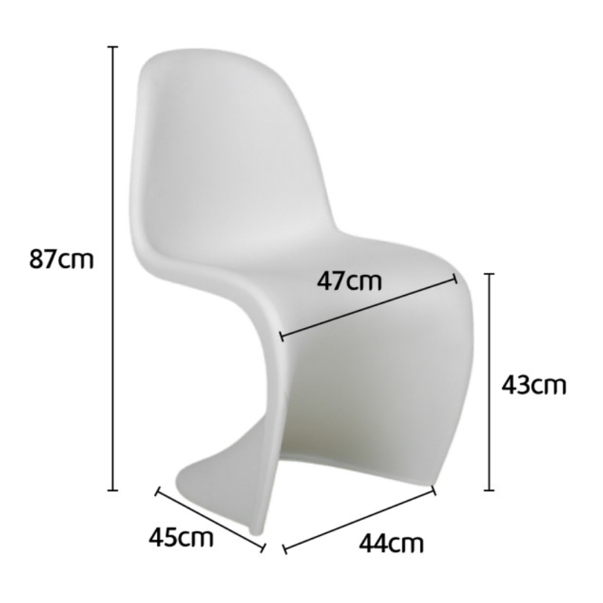 팬톤체어 의자 화이트 디자이너 체어 2개 인테리어 펜톤체어 가구