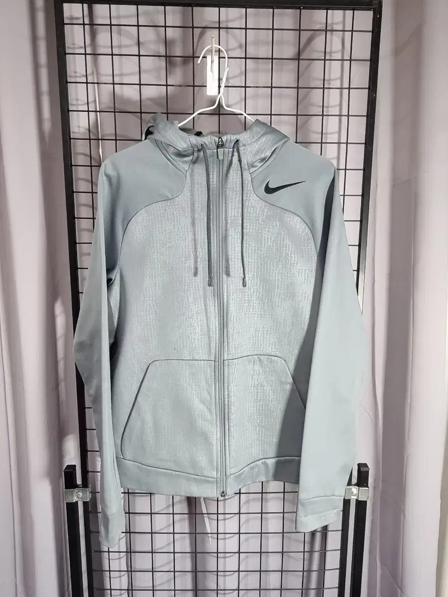 Nike Hooded Zip-up Jacket THERMA-FIT Speed Fleece Full Straw Gray