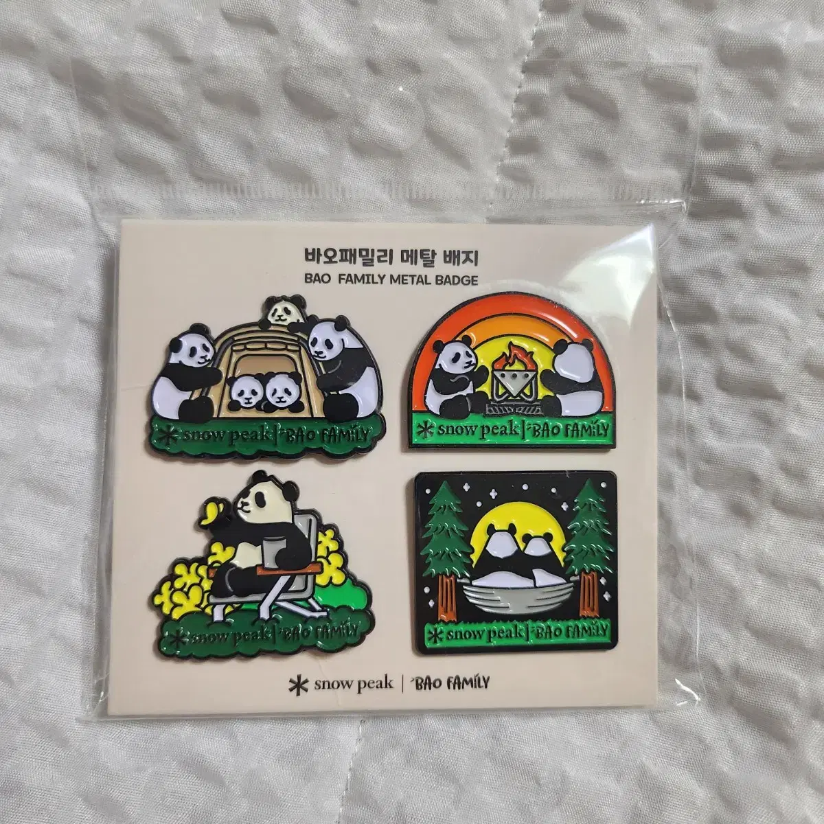 Fubao Bao Family Snow Peak Camping Badge