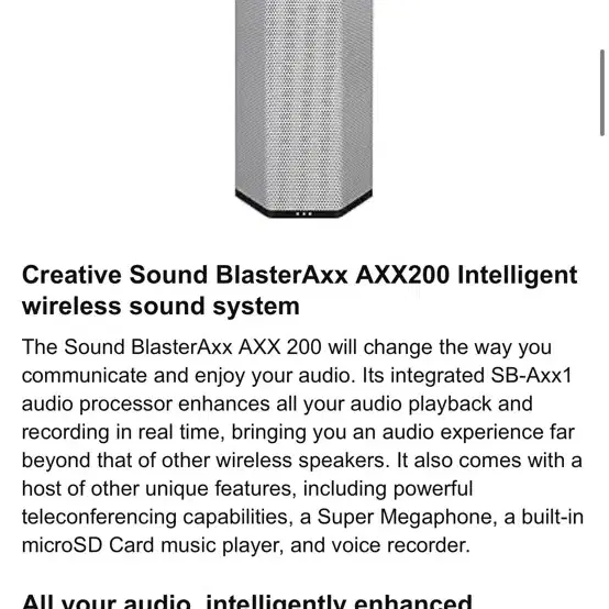 Creative Sound BlasterAxx AXX200 스피커