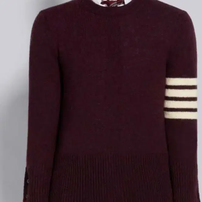 톰브라운 Thombrowne 풀오버 니트 Burgundy 4 Size